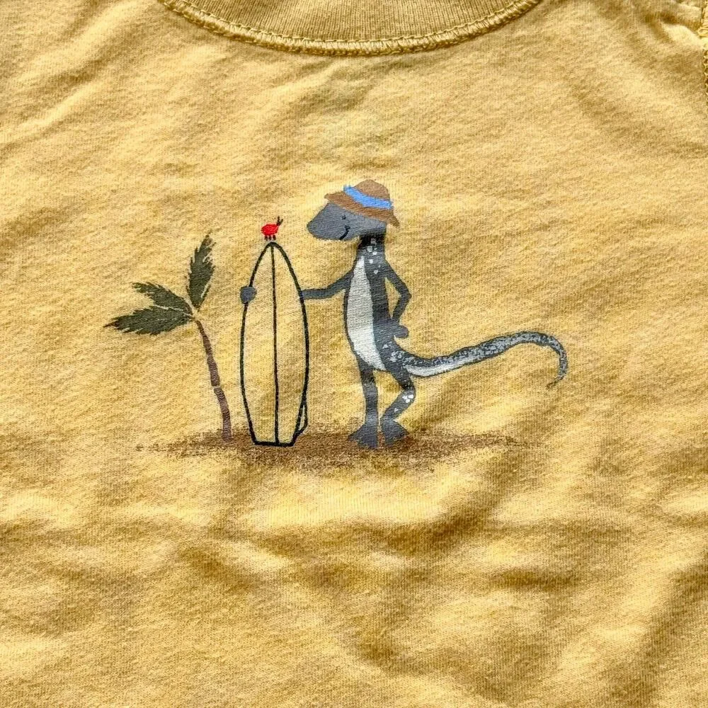 4/$10 - Gap Cotton Baby Onesie Bodysuit | Beach Surf Lizard 0-3 Months